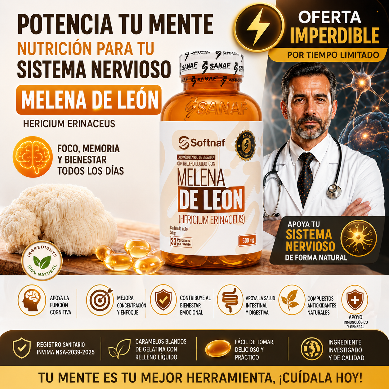 Cápsulas Melena de León