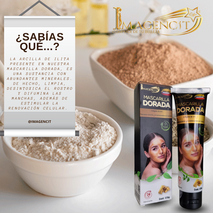Oferta 2X1 | Mascarilla Dorada de Colágeno, 2 Cajas - 20 unds