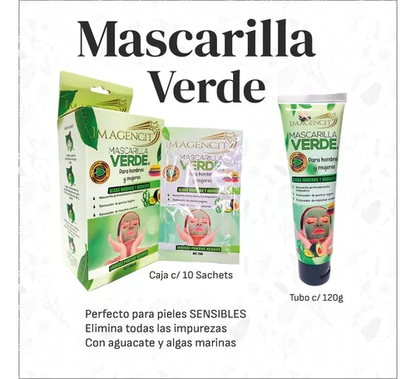 Mascarilla Elimina Arrugas de Colágeno con Algas Marinas y Aguacate