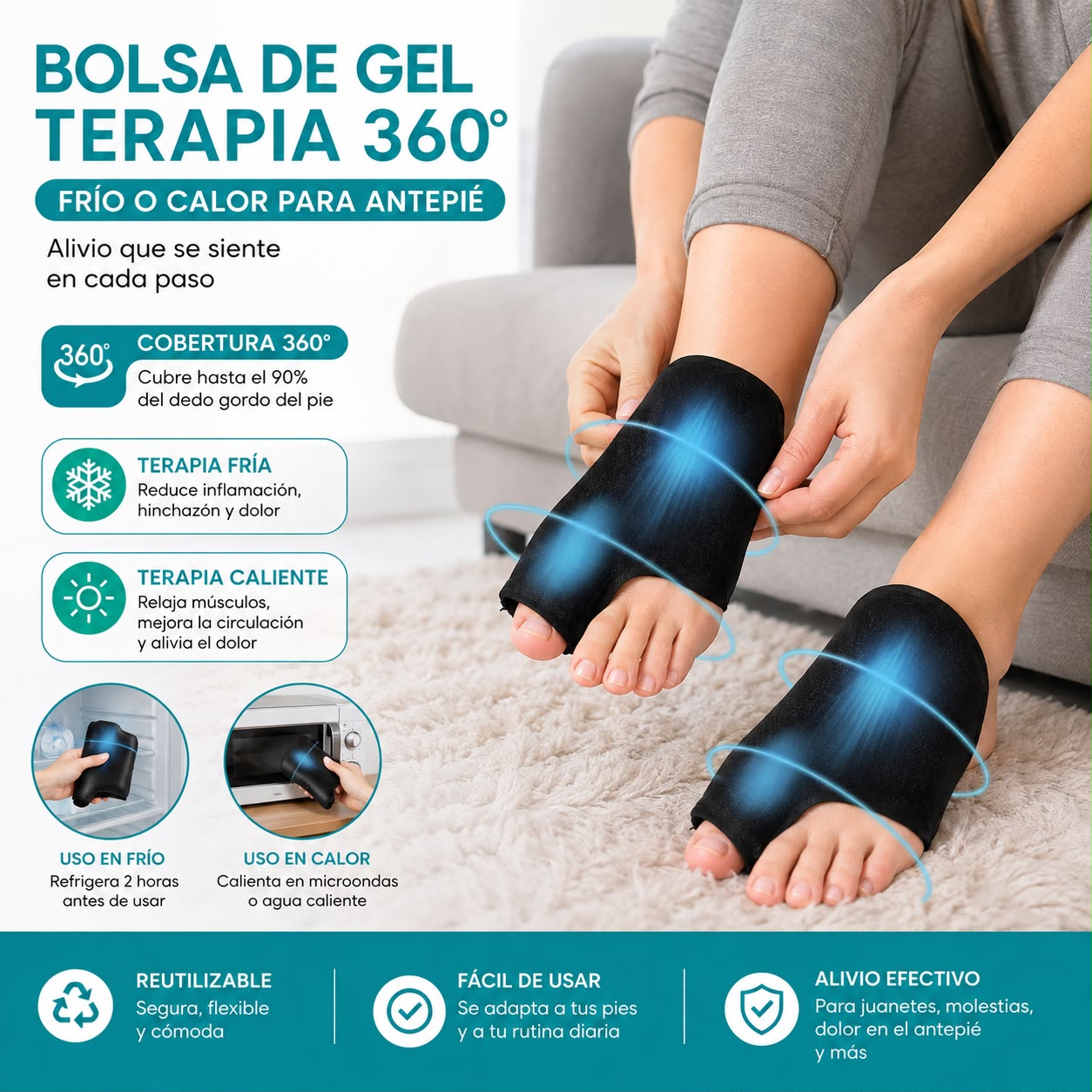 Bolsas De Gel Frio Calor Antepie
