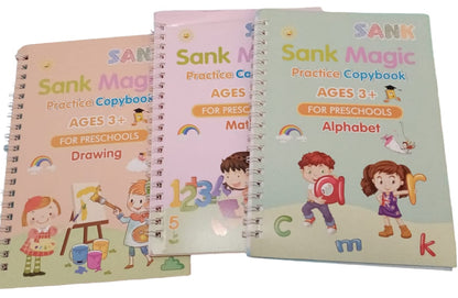 📚 Set de caligrafía x4 libros mágicos + Bolígrafo y 10 Minas GRATIS✏️