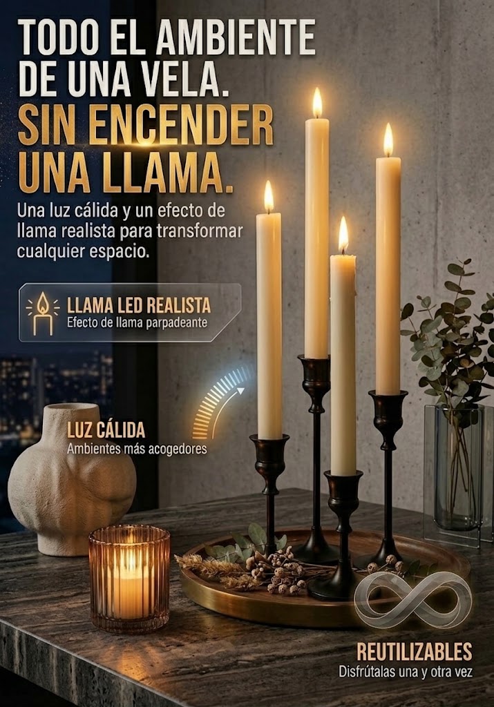 Velas con Luz Led