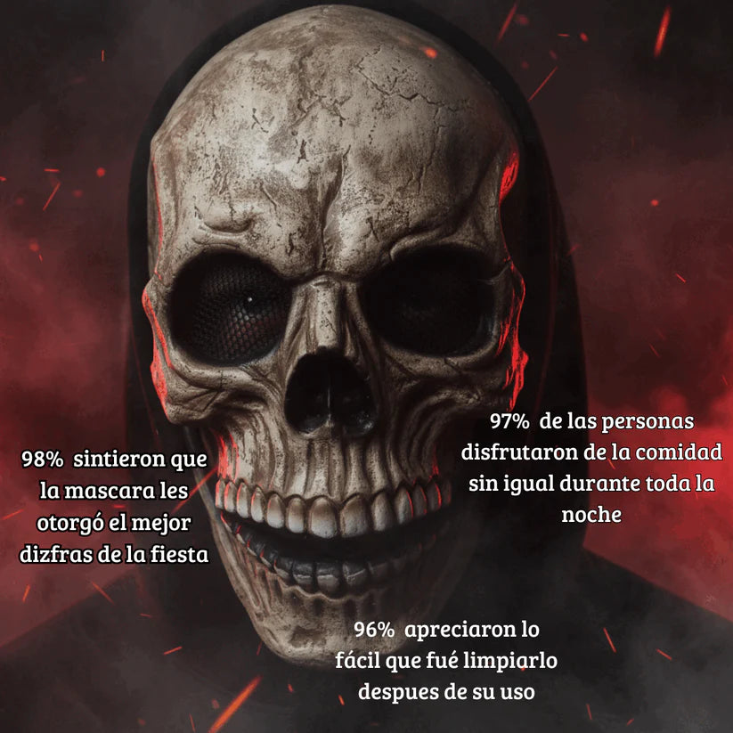 Máscara Calavera con Mandíbula Móvil para Halloween