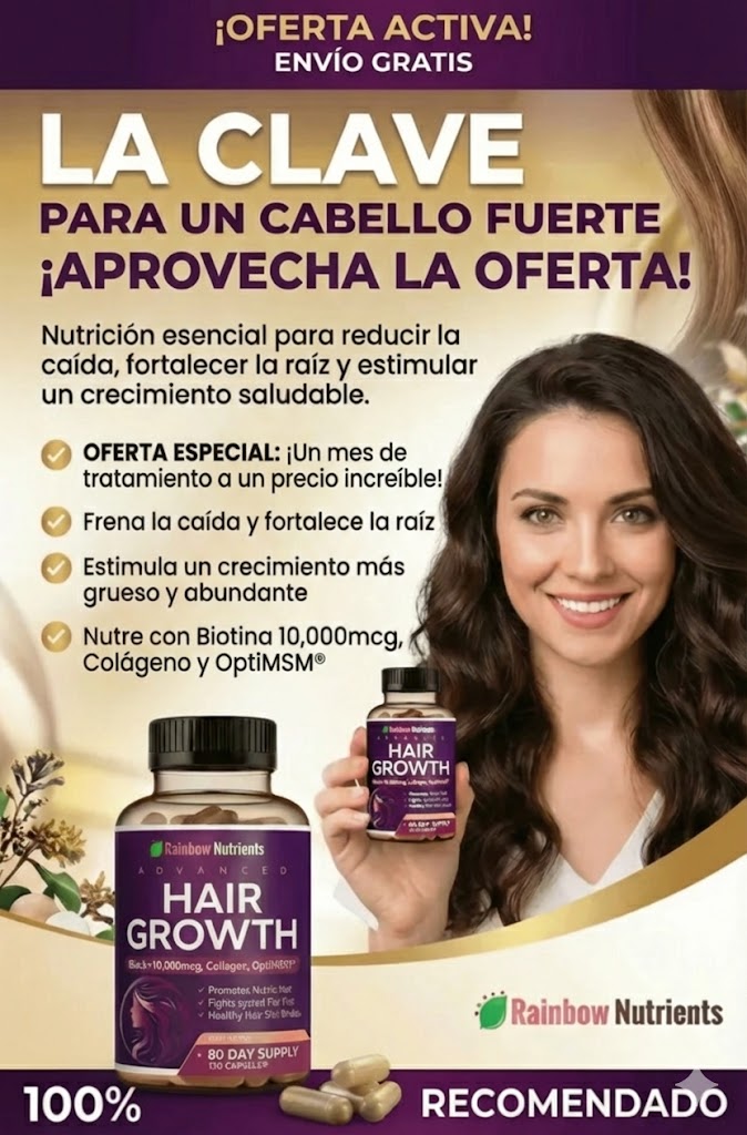 Hair Growth® – La Nutrición Que Tu Cabello Necesita🌿