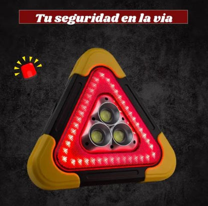 Triángulo Señalizador Led con Panel Solar