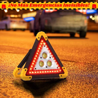 Triángulo Señalizador Led con Panel Solar